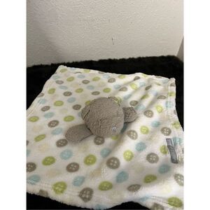 Blankets Beyond Gray Bear Security Blanket Lovey Plush Velour Button Print